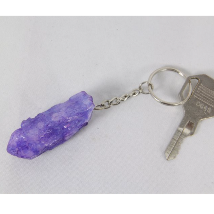 RAINBOW QUARTZ KEY RING 6 ASSTED