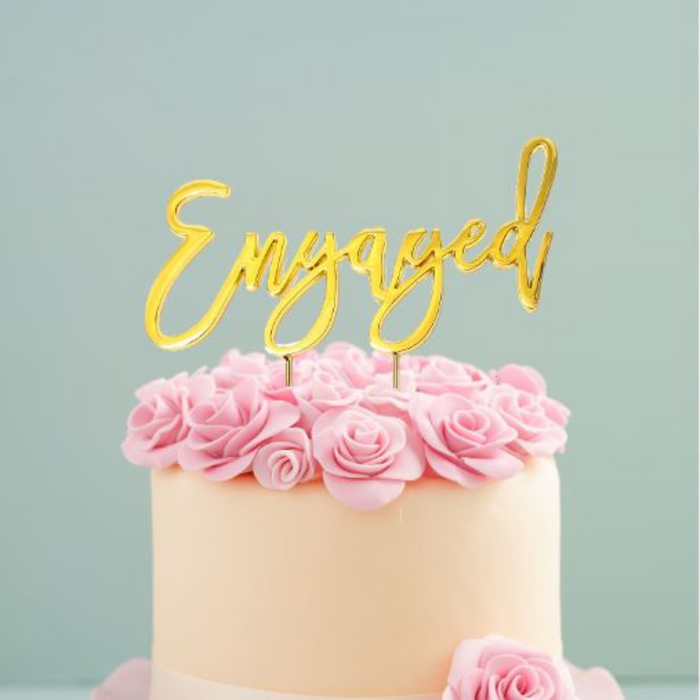 Custom Engaged Wedding Cake Topper | We're Engaged Personalized Cake T –  thecookiery.ca