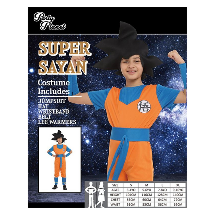 Costume Super Sayan XLarge 9-10 yrs old