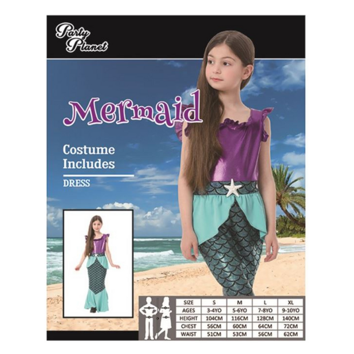 Costume Mermaid XLarge 9-10 yrs old