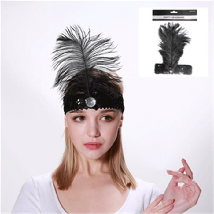 Flapper Headband-Black