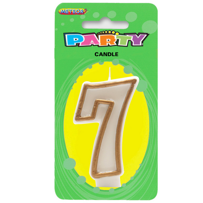 Numeral Candle 7 - Gold