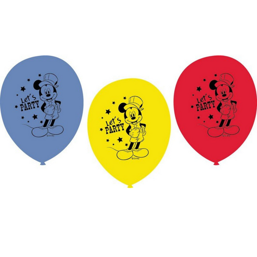 Disney Mickey Carnival Printed Latex Balloons 30cm 6pk