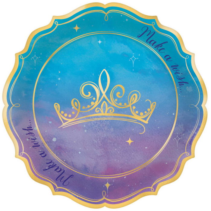 Plates Disney Princess OUAT 17cm Metallic Shape