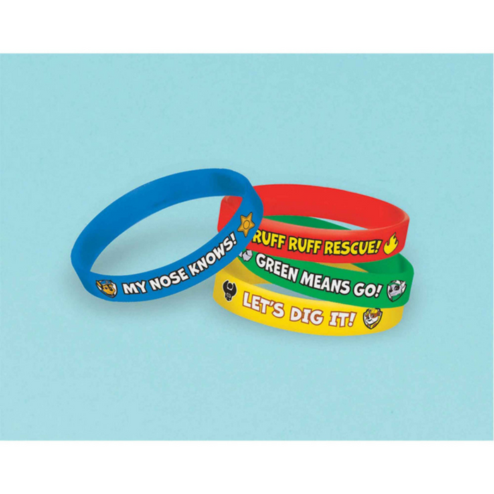 Paw Patrol Rubber Bracelet Favor 4pk