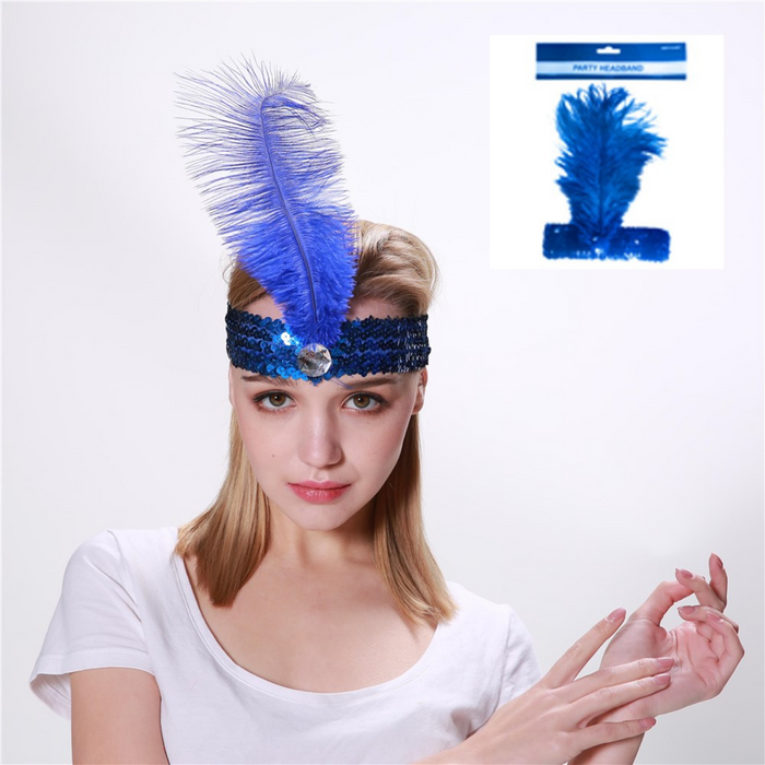 Flapper Headband-Blue