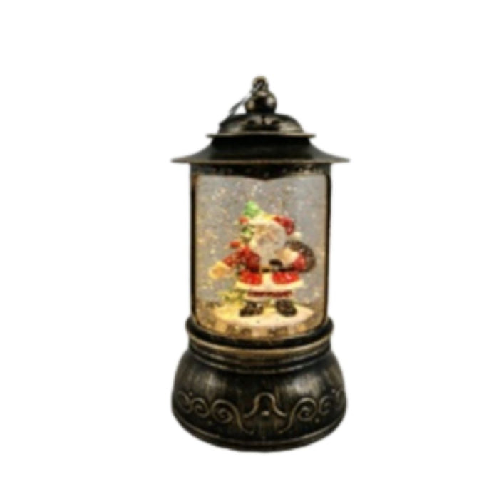 Led Lantern W/ Santa 23Cm