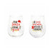 Christmas Stemless Wine Glass 650ml 2 Pack