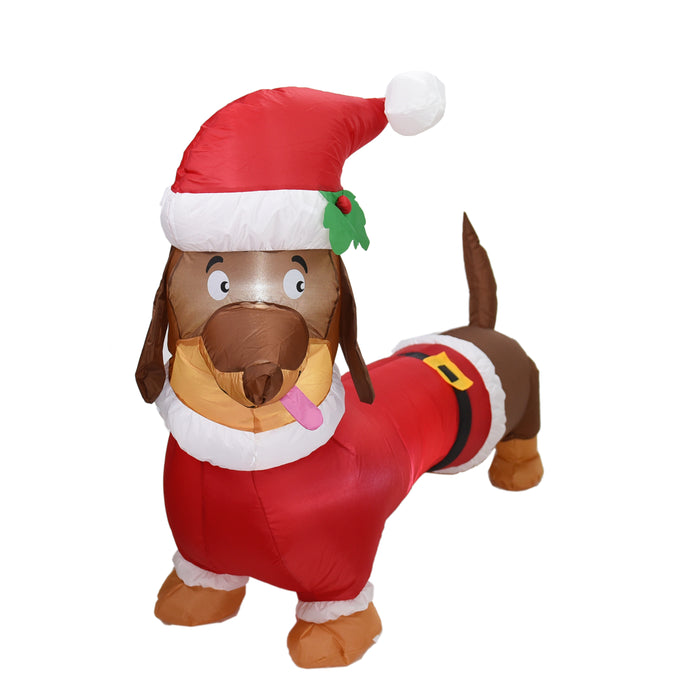 Sausage Dog Inflatable with LED Lights 150cm