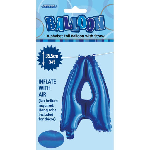 Alphabet Foil Balloon 35cm Royal Blue - A