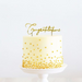 RONIS CAKE AND CANDLE CONGRATULATIONS CAKE TOPPER GOLD