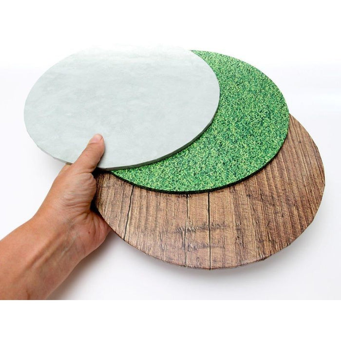 Cake Board Food Presentation Board Grass - 35.5Cm Round