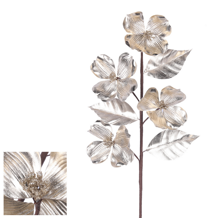 Champagne Metallic Blossom Stem 60cm