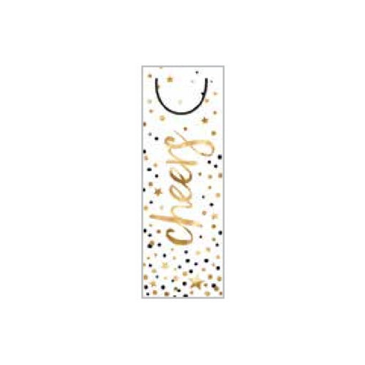 RONIS CHRISTMAS BOTTLE BAG CHEERS GOLD