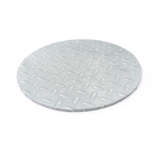 Food Presentation Board Checker Plate - 10In Round