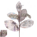 Ronis Magnolia Glitter Leaf Stem 61cm Ivory