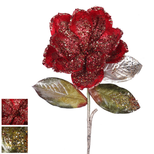 Ronis Magnolia Glitter Stem 81cm Red