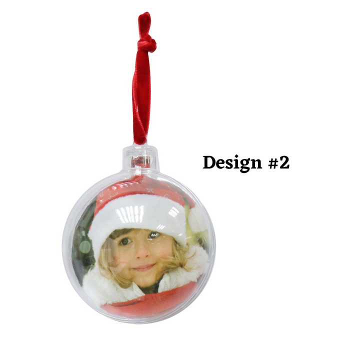 Photo Bauble DIY Red Loop 7cm