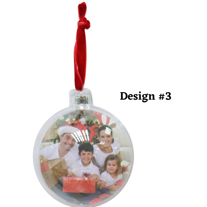 Photo Bauble DIY Red Loop 7cm