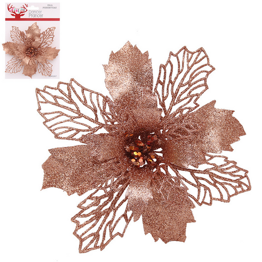 Ronis Poinsettia Clip 15cm Rose Gold