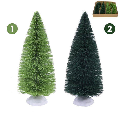 Ronis Sisal Trees 14.3cm Forest Green and Pine Green