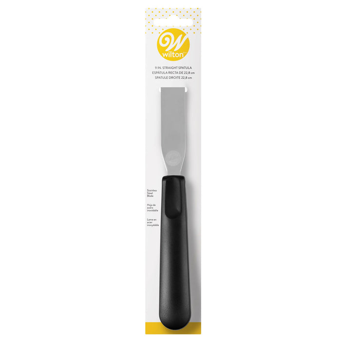 Straight Black Spatula 9in